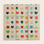 Polka Daubs and Hearts Wood Wall Art Gallery Image 1