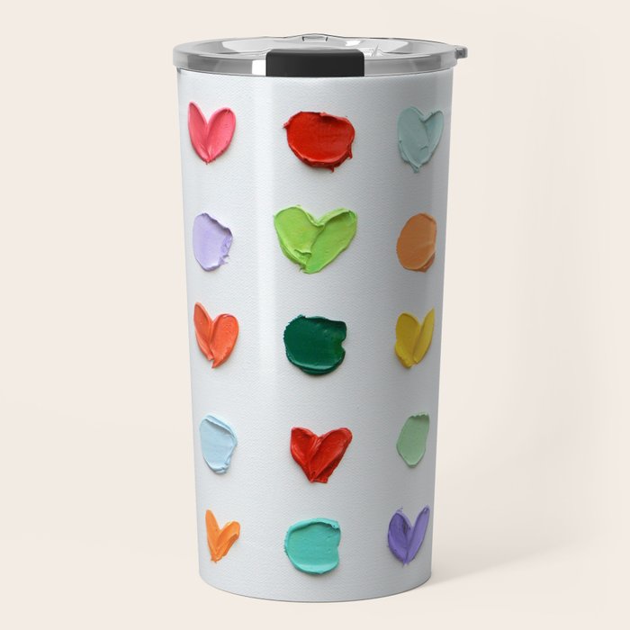 Polka Daubs and Hearts Travel Mug Gallery Image 1