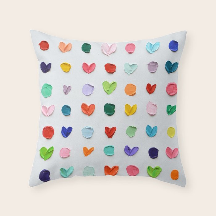 Polka Daubs and Hearts Throw Pillow Gallery Image 6