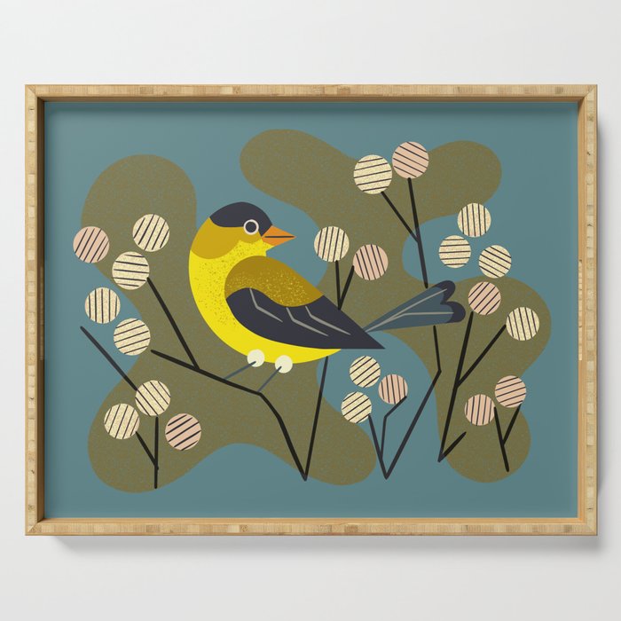 Meadow Goldfinch Serving Tray Gallery Image 1