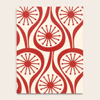 Mid Century Modern Atomic Drops Pattern Red and Cream Notebook Gallery Image 4