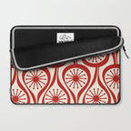 Mid Century Modern Atomic Drops Pattern Red and Cream Laptop Sleeve Gallery Image 2