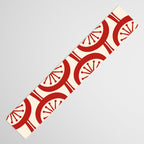 Mid Century Modern Atomic Drops Pattern Red and Cream Table Runner Gallery Image 3