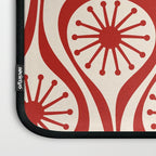 Mid Century Modern Atomic Drops Pattern Red and Cream Laptop Sleeve Gallery Image 3