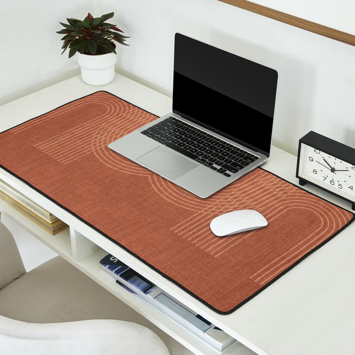 Rainbow Arches in Terracotta Desk Mat Gallery Image 2