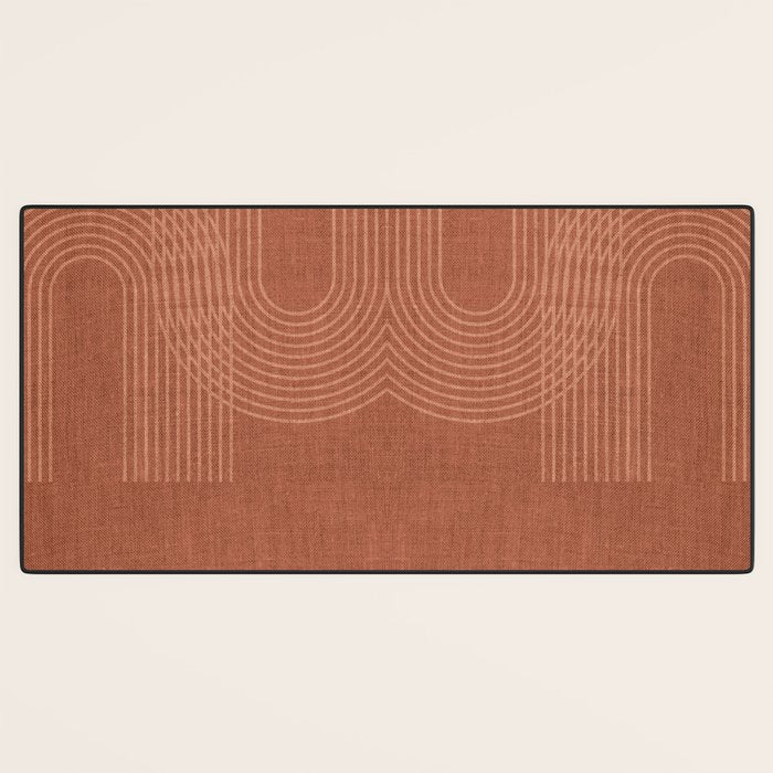 Rainbow Arches in Terracotta Desk Mat Gallery Image 3