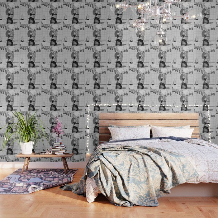 Romans!  Citizens!  Trolls!  Bad boyfriends!  Neo-conservatives we present to you The Birds of Springs humorous blond housewife giving the middle finger (the bird) black and white photograph - photography - photographs by Vitalik Radko Wallpaper Gallery Image 3