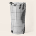Romans!  Citizens!  Trolls!  Bad boyfriends!  Neo-conservatives we present to you The Birds of Springs humorous blond housewife giving the middle finger (the bird) black and white photograph - photography - photographs by Vitalik Radko Travel Mug Gallery Image 3