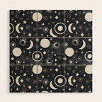 Celestial dark pattern DS Wood Wall Art Gallery Image 1