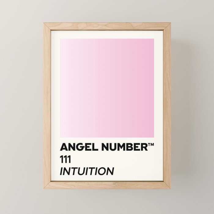 Angel number - 111 - intuition Mini Art Print Gallery Image 1