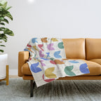 Spring Tulips IX Bright Rainbow Mid Century Flowers Throw Blanket Gallery Image 1