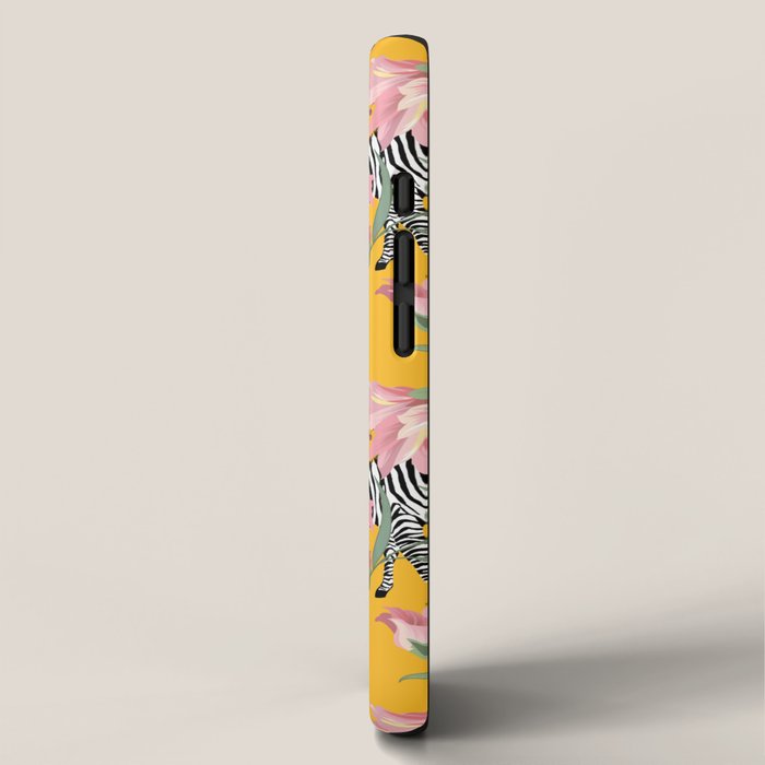 Striped For Life | Zebra Mango Forest | Modern Bohemian Wildlife Jungle | Botanical Nature iPhone Case Gallery Image 2