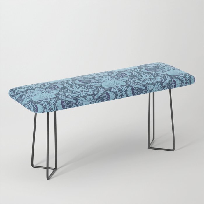 Neptune's joy dublex blue damask reworked Bench Gallery Image 1