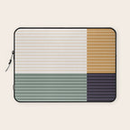 Color Block Line Abstract LXX Retro Boho Laptop Sleeve Gallery Image 1
