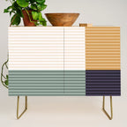 Color Block Line Abstract LXX Retro Boho Credenza Gallery Image 1