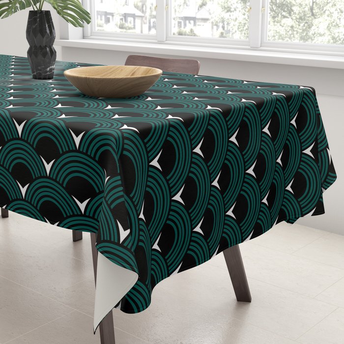 Art Deco Shell Print Tablecloth Gallery Image 3