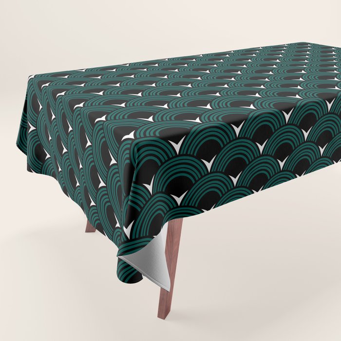 Art Deco Shell Print Tablecloth Gallery Image 1