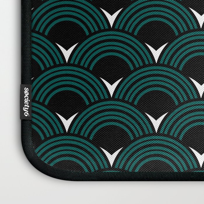 Art Deco Shell Print Laptop Sleeve Gallery Image 3