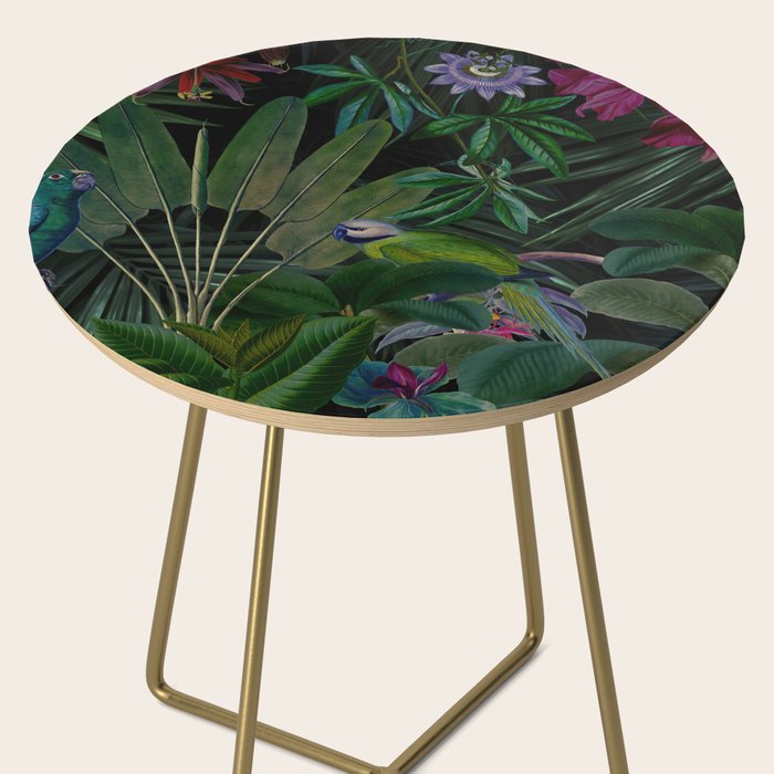 Moody Midnight Jungle Lush Tropical Paradise Side Table Gallery Image 2