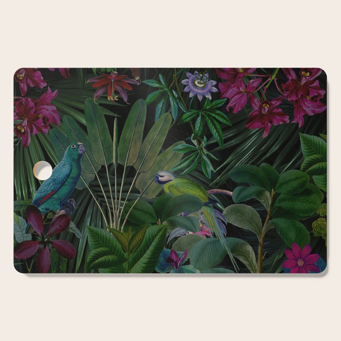 Moody Midnight Jungle Lush Tropical Paradise Cutting Board Gallery Image 1