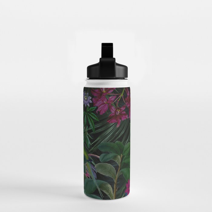 Moody Midnight Jungle Lush Tropical Paradise Water Bottle Gallery Image 2