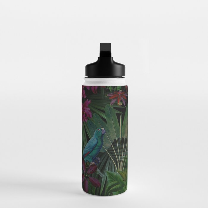 Moody Midnight Jungle Lush Tropical Paradise Water Bottle Gallery Image 3