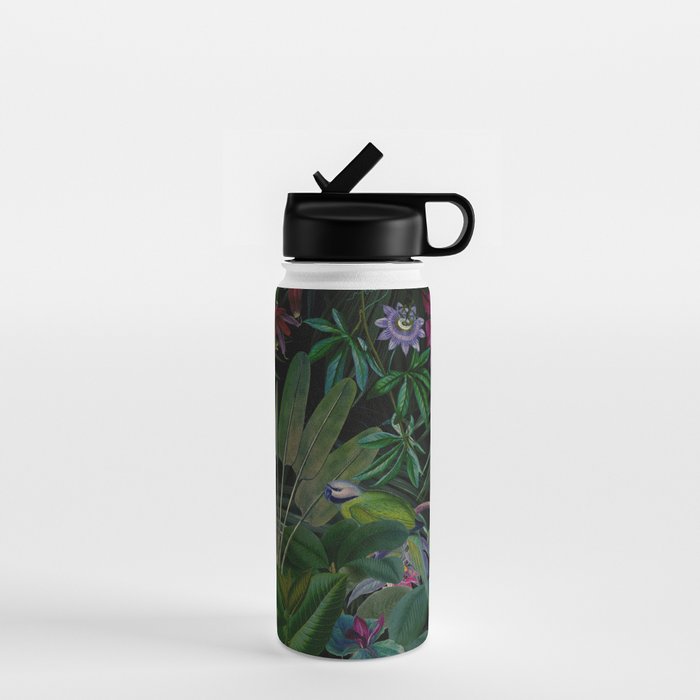 Moody Midnight Jungle Lush Tropical Paradise Water Bottle Gallery Image 1