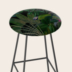 Moody Midnight Jungle Lush Tropical Paradise Stool Gallery Image 2