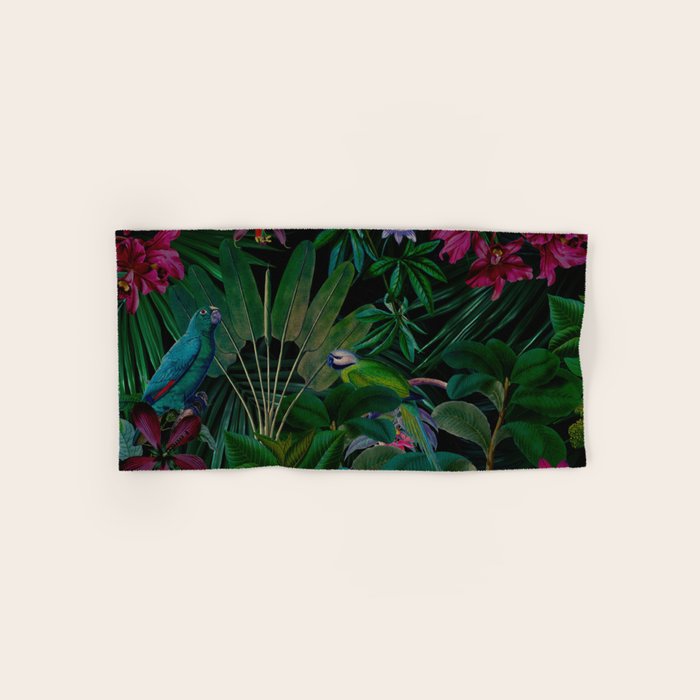 Moody Midnight Jungle Lush Tropical Paradise Bath Towel Gallery Image 1