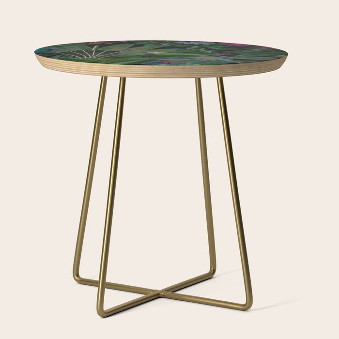 Moody Midnight Jungle Lush Tropical Paradise Side Table Gallery Image 1