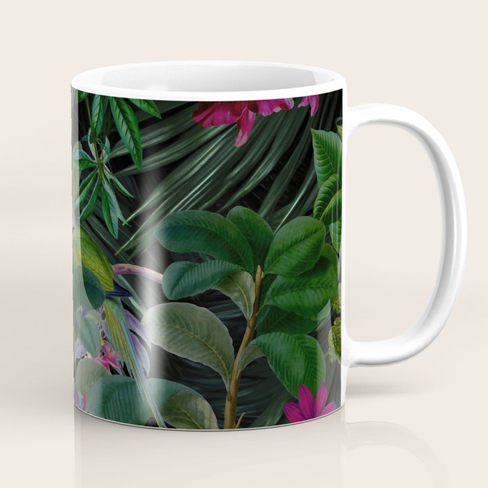 Moody Midnight Jungle Lush Tropical Paradise Coffee Mug Gallery Image 1