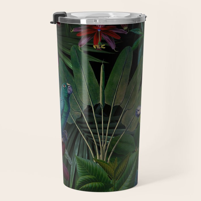 Moody Midnight Jungle Lush Tropical Paradise Travel Mug Gallery Image 3