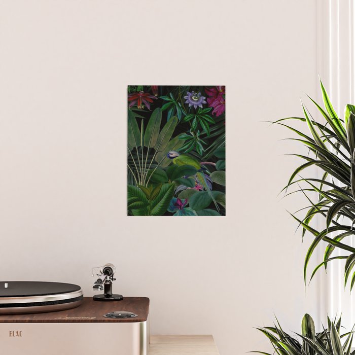 Moody Midnight Jungle Lush Tropical Paradise Poster Gallery Image 2