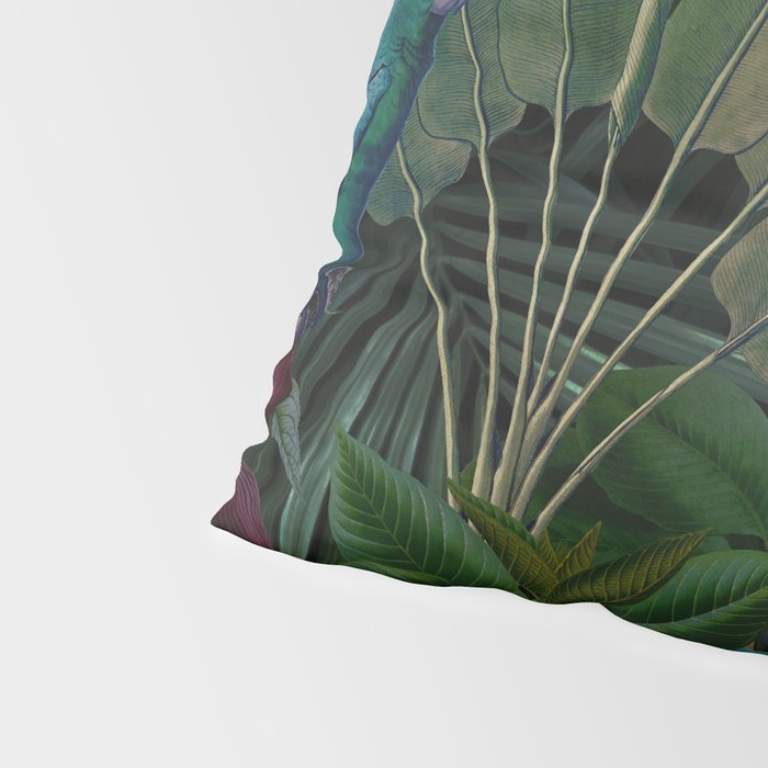 Moody Midnight Jungle Lush Tropical Paradise Pillow Sham Gallery Image 4