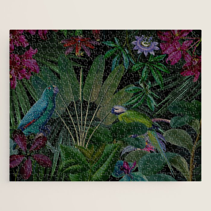 Moody Midnight Jungle Lush Tropical Paradise Jigsaw Puzzle Gallery Image 1
