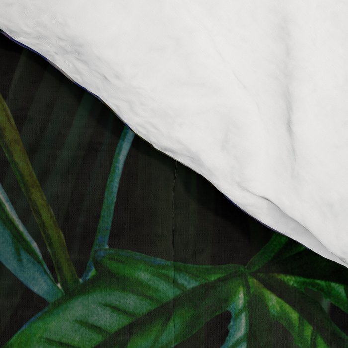 Moody Midnight Jungle Lush Tropical Paradise Comforter Gallery Image 4