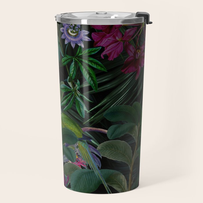 Moody Midnight Jungle Lush Tropical Paradise Travel Mug Gallery Image 2