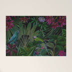 Moody Midnight Jungle Lush Tropical Paradise Welcome Mat Gallery Image 1