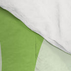 Modern Retro Liquid Swirl Abstract in Light Lime Green Comforter Gallery Image 4