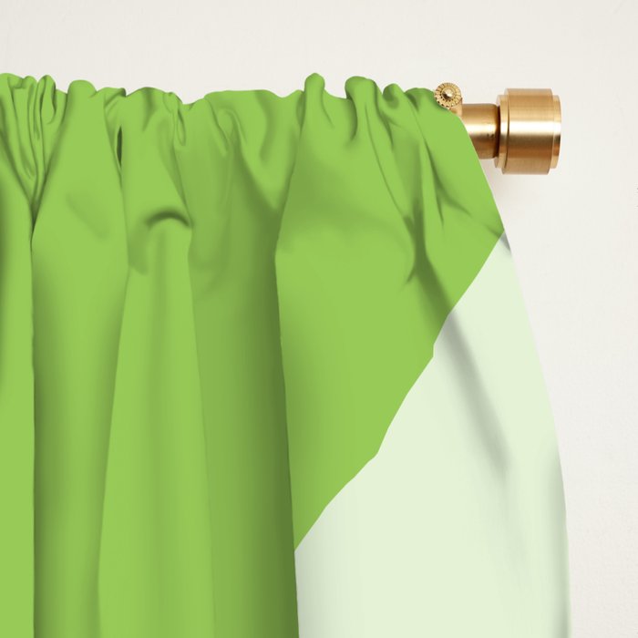 Modern Retro Liquid Swirl Abstract in Light Lime Green Window Curtain Gallery Image 2