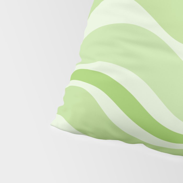 Modern Retro Liquid Swirl Abstract in Light Lime Green Pillow Sham Gallery Image 4