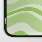 Modern Retro Liquid Swirl Abstract in Light Lime Green Laptop Sleeve Gallery Image 3