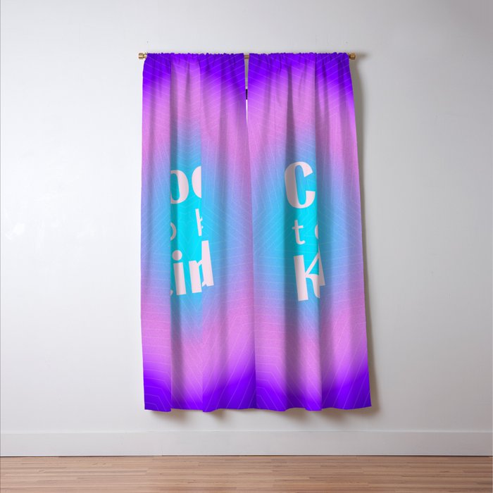 Cool To Be Kind - Gradient Typography Window Curtain Gallery Image 3