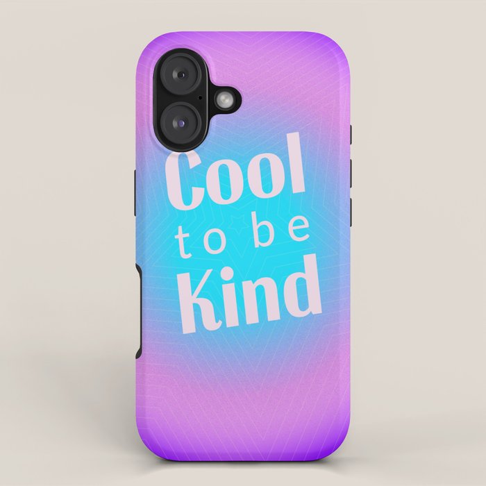Cool To Be Kind - Gradient Typography iPhone Case Gallery Image 1