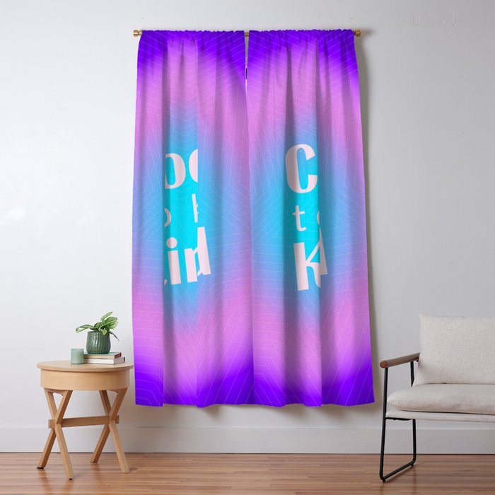 Cool To Be Kind - Gradient Typography Window Curtain Gallery Image 5