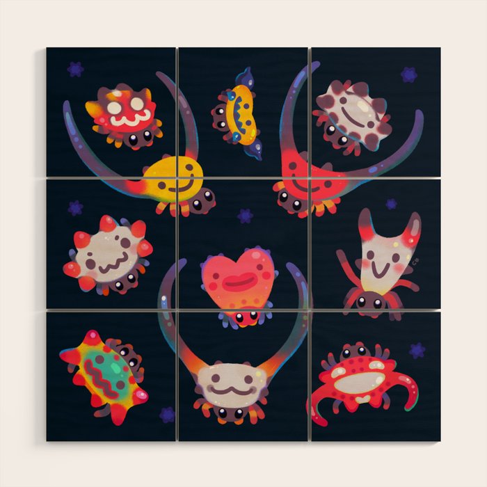 Happy spiny spider Wood Wall Art Gallery Image 1