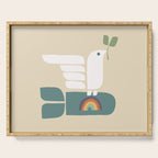 Peace dove and rainbow bomb Serving Tray Gallery Image 1