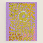 Fern leaves and flower purple Jigsaw Puzzle Gallery Image 1