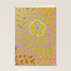 Fern leaves and flower purple Stationery Card Gallery Image 2