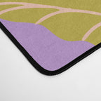 Fern leaves and flower purple Desk Mat Gallery Image 4